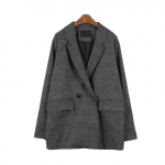 Lattice naiste r&otilde;ivad bleiser&uuml;likonnad pikkade varrukatega jakk vabaaja vintage mantel Ruuduline bleiser jakk s&auml;lkudega lahtised elegantsed naiste topid M hall v&auml;rv