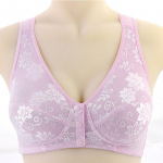 Naiste vabaaja lilleline esikinnitusrinnahoidja Keskealine naistepesu Bralette Brassiere 38/85 roosa