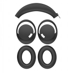 Mugav k&otilde;rvapadjakaitse peapaela kate SonoFlow k&otilde;rvaklappide &uuml;mbrisele peatala nahakaitse katte varrukas must