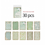 30 tk/pakk Vintage materjalist paber Dekoratiivne taustapaber K&auml;sitsi valmistatud DIY scrapbooking materjali k&auml;sit&ouml;&ouml;paber
