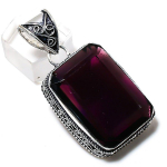 Amethyst Gemstone Handmade 925 Sterling Silver Gift Jewelry Pendant 1.97 s9s59