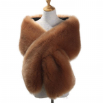 Pruudisall karusnahast varastas kunstkarusnahast m&auml;his &otilde;htukleit Bolero neem Pulmasall Talvine pruudimantel L