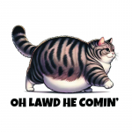 JT132#16X12cm l&otilde;bus Chonk Cat Meme vin&uuml;&uuml;lkleebis &ndash; vastupidav, ilmastikukindel kleebis autodele, s&uuml;learvutitele 16X12cm