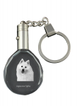 Japanese Spitz, Nihon Supittsu - pendant with a photo of a dog, crystal key ring in a gift box, a unique gift by Art-Dog