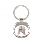 Afghan Hound, Tazi - geometric keychain with a photo and the inscription Art-Dog