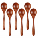 6 tk puidust lusikas Mugav k&auml;epide Meesupi lusikad Kerge keedulusikas koduse s&ouml;&ouml;gilaua jaoks kohv