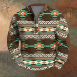Meeste Retro Casual gradienttr&uuml;kiga kampsun S sinine