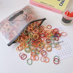 100 tk Beebi 2cm V&auml;rviline Kummipael Ei Kahjusta Juukseid Beebi lastic V&auml;ike P&ouml;ial Beebi S&otilde;rmus K&otilde;rge Elastne Niit V&auml;ikelaps Lapsed Scrunchies Komplekt