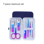 15-osaline v&auml;rviline Olecranon roostevabast terasest manik&uuml;&uuml;rikomplekt Beauty k&uuml;&uuml;nepedik&uuml;&uuml;ri nuga k&uuml;&uuml;nek&auml;&auml;ride komplekt k&uuml;&uuml;nehoolduskomplekt 7 piece set