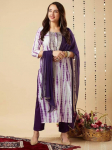 Kaunis disainiga tuunika Kurti Salwari &uuml;likonnaga India naiste Kurta Pant Dupatta komplektkleit S lilla