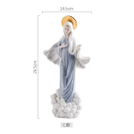 Reatiivne keraamika tegelaskuju skulptuur kristlik katoliiklik Madonna Jeesuse kirik - tegelaskuju kodukaunistus C gray