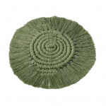 Tassialus V&auml;ga Imav Punutud Joogialus &Uuml;hev&auml;rviline Kuumakindel Korduvkasutatav Kootud Alus Tassipadi roheline