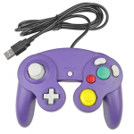 Pour Gamecube PC USB contr&ocirc;leur filaire manette Joypad pour consoles Nintendo pour NGC GC pour manette d'ordinateur - Type VIOLET