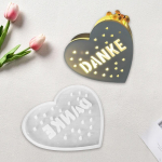 LED Night Light Silicone Model Casting Tool, Heart Shaped ,Plaster Portable Easy to Demould GLU