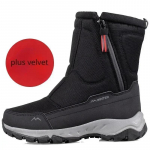 Mood Meeste Soojad Lumesaapad T&otilde;mblukuga Meeste Saapad V&auml;litingimustes Meeste jalan&otilde;ud Veekindlad Unisex K&otilde;rge Top Plus Puuvillased Saapad Paks karusnahk Zapatos 36