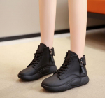 2024. aasta naiste nahast saapad, &uuml;mmargune varbaosa, k&uuml;lgmine t&otilde;mblukk, valge alumine naiste platvormkingad, &uuml;hev&auml;rvilised Igap&auml;evased naiste pahkluu saapad 35 must