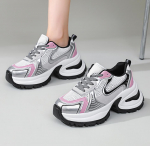 Mood Naiste Mood Kingad K&otilde;igega Sobivad Paksu P&otilde;hjaga Korea Mahukad Tossud Platvorm 5CM Hingavad S&uuml;gis Naine Vulkaniseeritud Jooksujalatsid 40