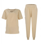 Naiste vormiriietus kiiresti kuivav kangas, &uuml;hev&auml;rviline V-kaelusega topelttaskuga l&uuml;hikeste varrukatega p&uuml;kste &uuml;likond kuiv-&otilde;e t&ouml;&ouml;riided L armee roheline v&auml;rv