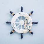 Vahemere stiilis mereline kodu Rannakunst Kaunistus K&auml;sit&ouml;&ouml; Seinakaunistused Laeva rool Puidust paadi rippuv kaunistus