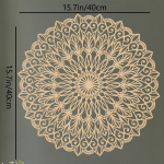 1 tk Elegantne Metalltooted Mandala, Metallist Seinakunsti Dekoratsioon, Lill, Sisekujundus, Mandala Metallist Seinakunst, Metallist Seinapaneel khaki