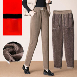 S&uuml;gistalvised naiste p&uuml;ksid Uus mood soliidne elastne k&otilde;rge v&ouml;&ouml;kohaga vabaaja p&uuml;ksid fliis soojad sirged p&uuml;ksid S must