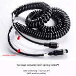 7,4M/24,3Ft 4 kontaktiga vedrujuhtmega lennunduse pikendusvideo tagavarakaamera kaabel bussile Turck kaubik veoauto haagissuvila monitor CCTV DVR-teler