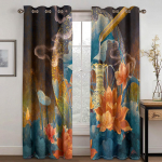 Hiina lillekr&uuml;santeem Phoenix lind Aknakardinad Lapsed Magamistuba Elutuba Esik Hooldused K&ouml;&ouml;gisisustus kardinad Rulood W50 X H130(CM)X2&Hook