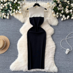 Seksikas pakett puusade l&otilde;hestatud bodycon pikk kleit 2024 uus mood varrukateta kootud suvine kleit t&auml;navariietus daamide komplektid One Size roosa punane v&auml;rv