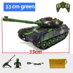 2204 Uus 1:12 33/44cm Super RC Tank Launch Cross-country roomikuga kaugjuhtimispult S&otilde;iduki laadija Battle Hobipoiss m&auml;nguasjadele Lastele Lastele Kingitus 33cm roheline