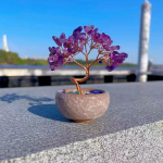 1 tk Kodukaunistus V&auml;rviline teetassi alus Looduslikud lauaehted Moodsad kristallist vasktraadist pakitud feng shui puud