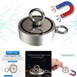 80/120/150KG neod&uuml;&uuml;mmetallist magnetdetektoriga kalap&uuml;&uuml;gikomplekt, mida on lihtne kaasas kanda M