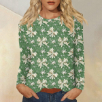 Pikkade varrukatega s&auml;rgid naistele Armsad j&otilde;ulup&uuml;ha tr&uuml;kised graafilised s&auml;rgid, pluusid, vabaaja suured topid Pullover XXXXXL