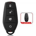 Silikoonist autov&otilde;tme&uuml;mbris BYD Atto 3 Han EV Dolphin 4 nupuga kaugjuhtimispuldi kaitse&uuml;mbrisele, autotarvikutele must