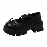 Must &uuml;mmargune pea, madal suu, paks alumine osa Mary Jane'i kingad, v&ouml;&ouml;rihm, naiste pumbad, vabaaja tursked k&otilde;rged kontsad jalan&otilde;ud 39