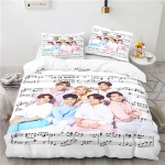 Korea laulugrupp Got7 3D-mustriga tekikatted ja padjap&uuml;&uuml;rid Voodipesukomplekt &Uuml;heinimese, kaheinimese, Queen, King suurused Magamistoa kaunistuseks 2/3 tk 140x210cm