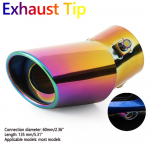 Kahe v&auml;ljalaskeavaga v&auml;ljalasketoru auto roostevabast terasest kaldus valtsitud servaga auto v&auml;ljalaskeots Universaalne must h&otilde;bedane auto summuti summuti