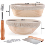 LMETJMA korvide komplekt juuretisega leiva k&uuml;psetuskomplekt &uuml;mmargune ovaalne tainast kerkivad rotikausid vooderdistega Metallkaabits JT341