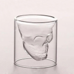 1 tk, 2 tk 75 ml/2,5 untsi topeltseintega horror Skull viskiklaas &ndash; varreta baariklaas &scaron;oti, bourboni, kokteili, konjaki, viina, gi jaoks valge