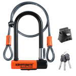 Kryptonite jalgratas kaabliga Evolution Heavy Duty, 13 mm luku ja 10 mm x pika turvakaabliga koos kinnitusklambri ja v&otilde;tmega (Kr&uuml;ptoniit) U-lukk black