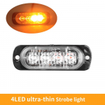 4 LED-vilguga k&uuml;lgmine hoiatustuli Strobe iluv&otilde;re vilkuv valgusriba Auto veoauto majakas merevaigukollane kollane valge valgusfoor 12V&ndash;24V