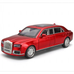 1/24 Aurus Motors Aurus Senat Venemaa Presidendiauto Sulamist Autokujundus Heli ja Valgusega Laste M&auml;nguasi Kollektsioneeritav S&uuml;nnip&auml;evakingitus punane