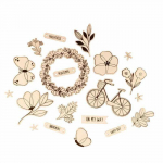 Set de 20 mini silhouettes en bois - On my way