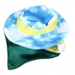 Kardinaaliga sisalikule Halloween kost&uuml;&uuml;m kauboim&uuml;ts ja bandana, eemaldatava rinnaplaadiga m&uuml;ts sinine