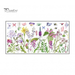 V&auml;rviline lilleline staatiline kleebis Kahepoolne veekindel lillekleebis Kevadaknaklambrid klaasakende uste jaoks Kodukontori sisekujundus A