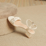 Naiste Madalad Kontsad Ruudukujulise Avatud Varbaga Pahkluu Rihmaga Kingad Plokk Paksu Kontsaga Rihmikud Mugavad Suvised Pulmapeokingad Naistele 40