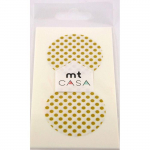 Masking Tape MT CASA SEAL Sticker rond en washi pois or - dot gold - Masking Tape (MT) Dor&eacute;