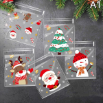 100 tk j&otilde;ulukinke kott Isekleepuvad k&uuml;psised kommide pakkimiskott Aasta pidu kingituste suupistete k&uuml;psetuskile kott