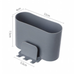 Hambaharja hoidik Punch-free seinale paigaldatav pardel hambapasta suuvee tassihoidja hall v&auml;rv