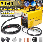 AC 220V 3 in 1 MIG/ARC/TIG elektriline keevitusmasin LCD digitaalne k&auml;eshoitav keevitaja invertert&ouml;&ouml;riist