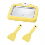 K&auml;sitsi J&auml;&auml;tisemasin Mitteelektriline Jogurti Sorbeti Valmistaja Kaabitsaga Kaasaskantav Lastele S&otilde;bralik Magustoidu T&ouml;&ouml;riist kollane